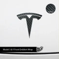 3M Carbon Fiber Tesla Emblem Decals (Front + Back) | Model Y