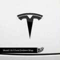 3M Gloss Black Tesla Emblem Decals (Front + Back) | Model Y