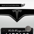 3M Matrix Black Tesla Emblem Decals (Front + Back) | Model S