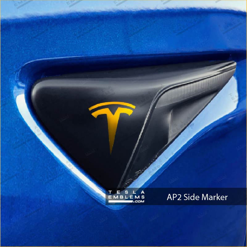 3M Gloss Sunflower Yellow Tesla Autopilot Camera Side Marker Decals (2pcs)