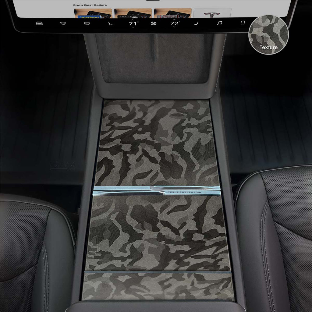 3M Shadow Black Camo | Tesla Center Console Wrap Kit | Model Y 2026