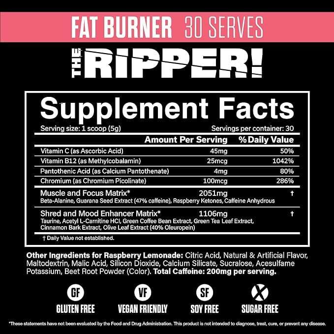 JNX Sports The Ripper!  Fat Burner, 30 Servings