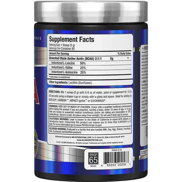 Allmax BCAA 2:1:1 Ratio, 80 Servings
