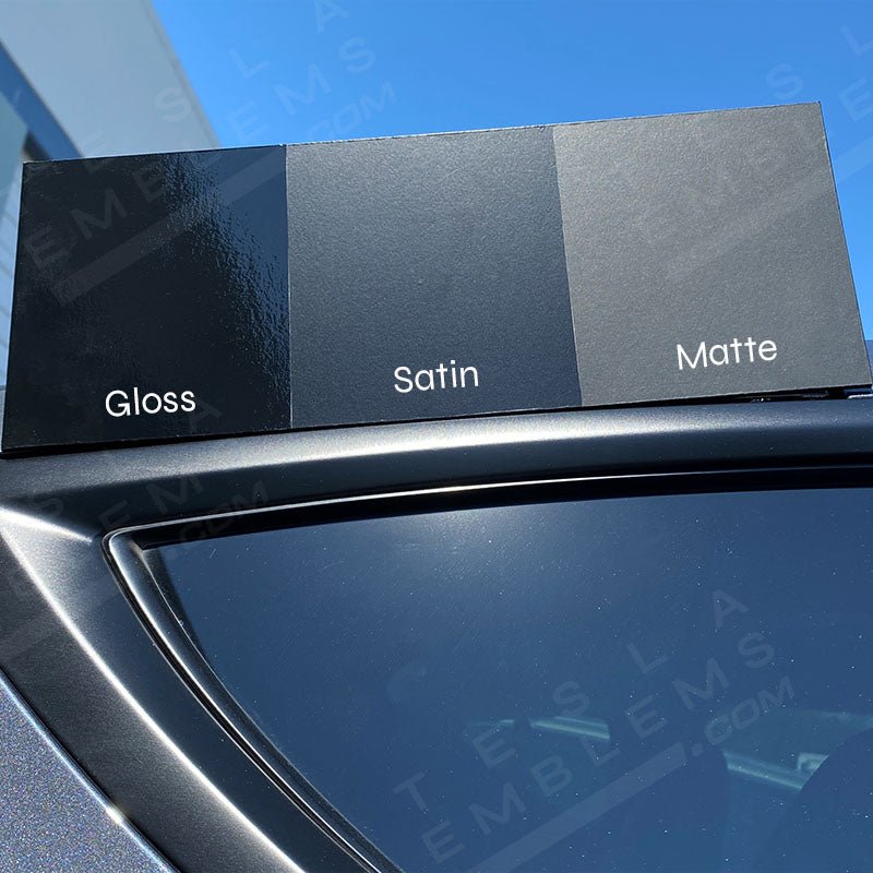 3M Gloss Black Tesla Steering Wheel Decals (3pcs) | Model 3