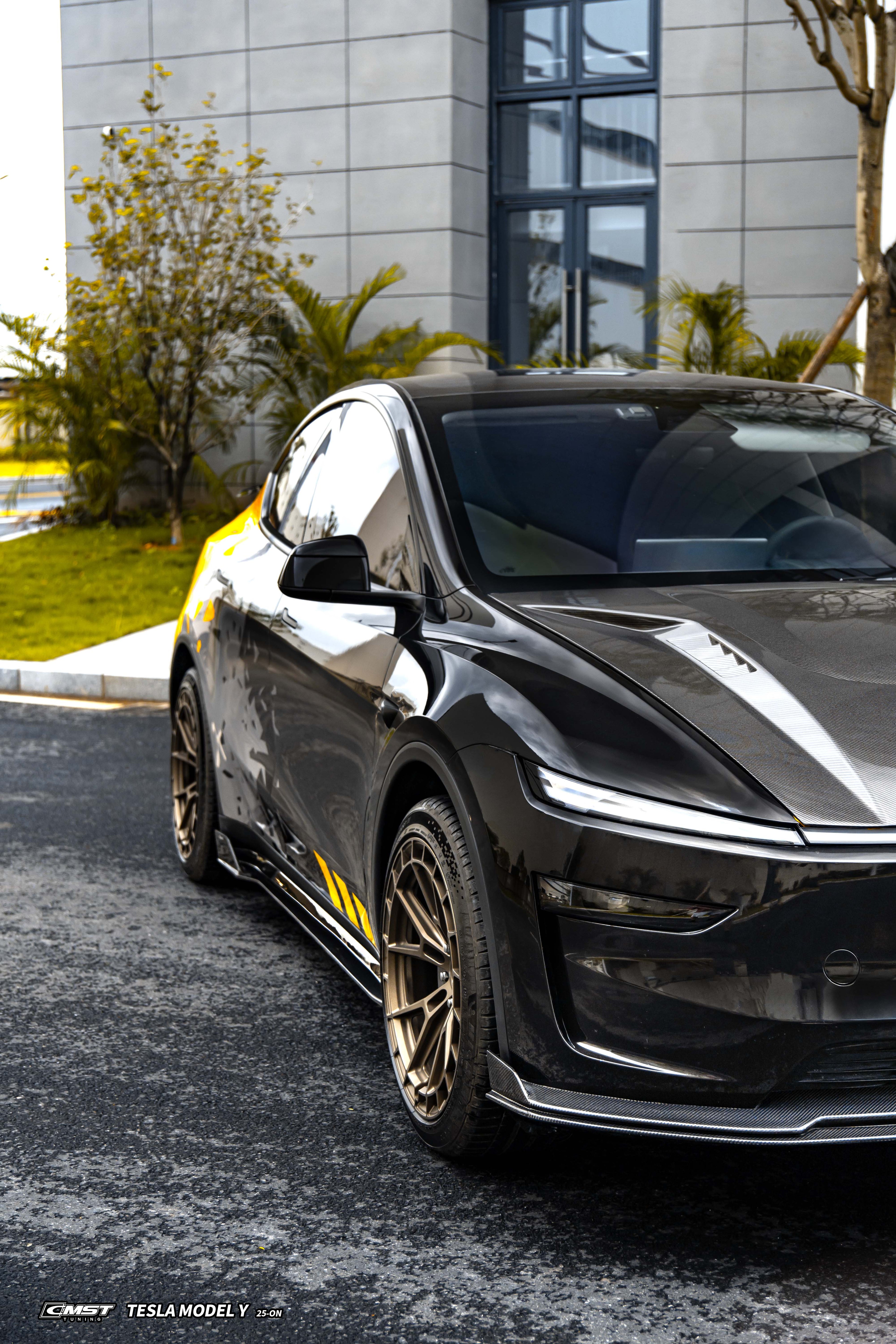 CMST Tuning V1 Front Lip for Tesla Model Y Juniper 2026-ON Carbon Fiber / FRP