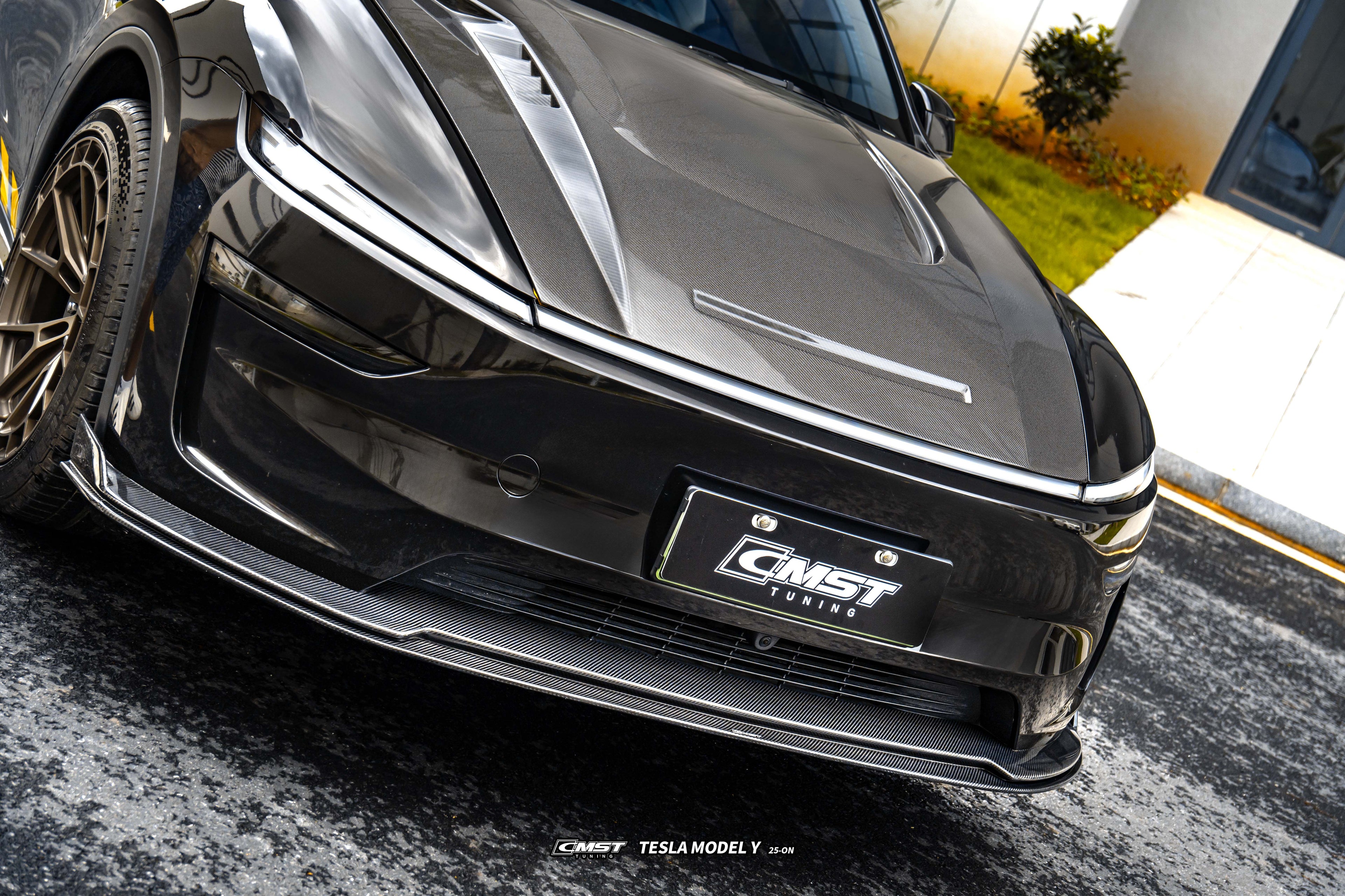 CMST Tuning V1 Front Lip for Tesla Model Y Juniper 2026-ON Carbon Fiber / FRP