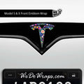 Floral Meadow Tesla Emblem Decals (Front + Back) | Model S