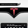 Flower Power Tesla Emblem Decals (Front + Back) | Model S