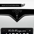 Ghost Black Patriot Flag Tesla Emblem Decals (Front + Back) | Model S