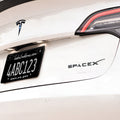 “SpaceX” Logo Black ABS Emblem | Rear Trunk Badging