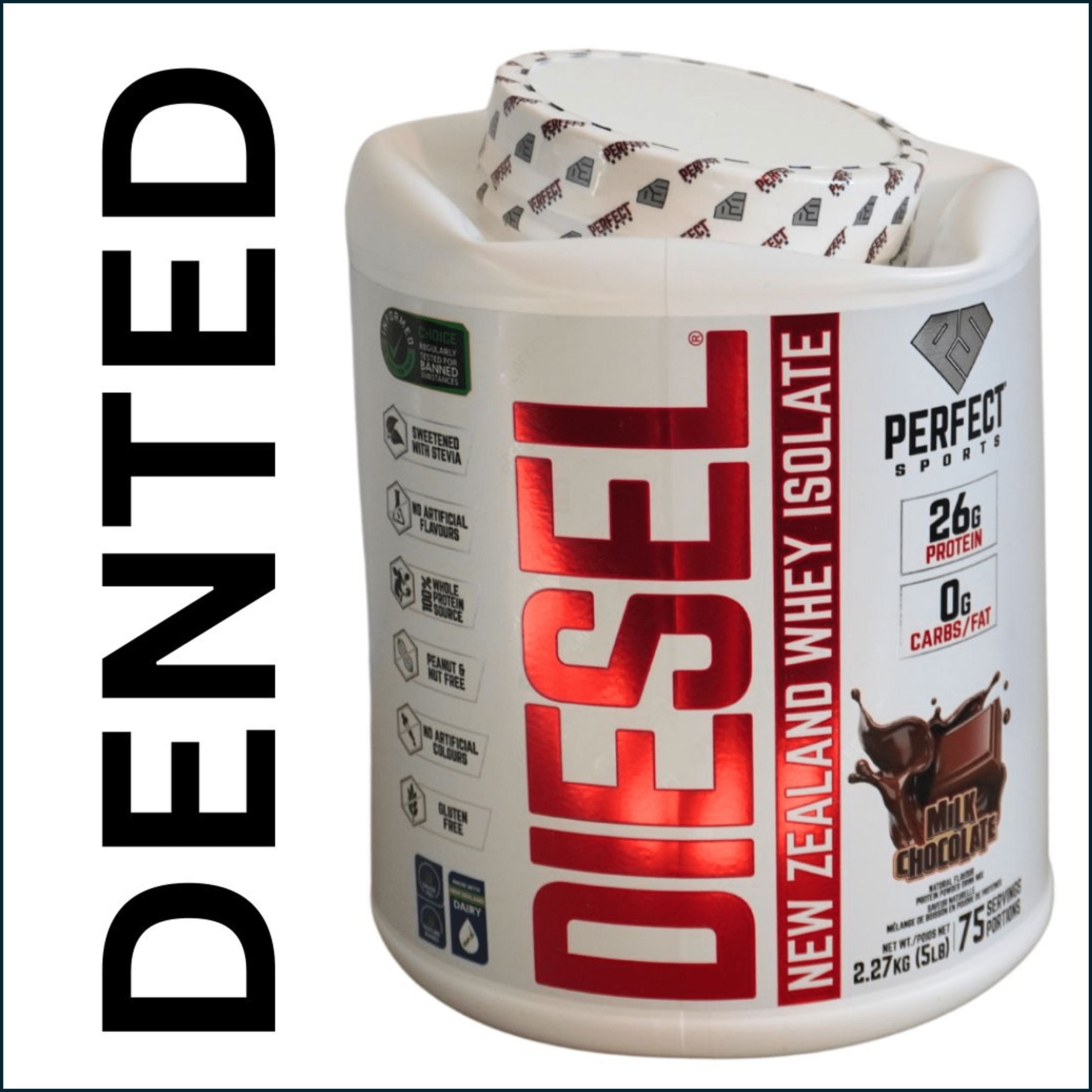 Perfect Sports Diesel 100% New Zealand Whey Protein Isolate, 5lbs