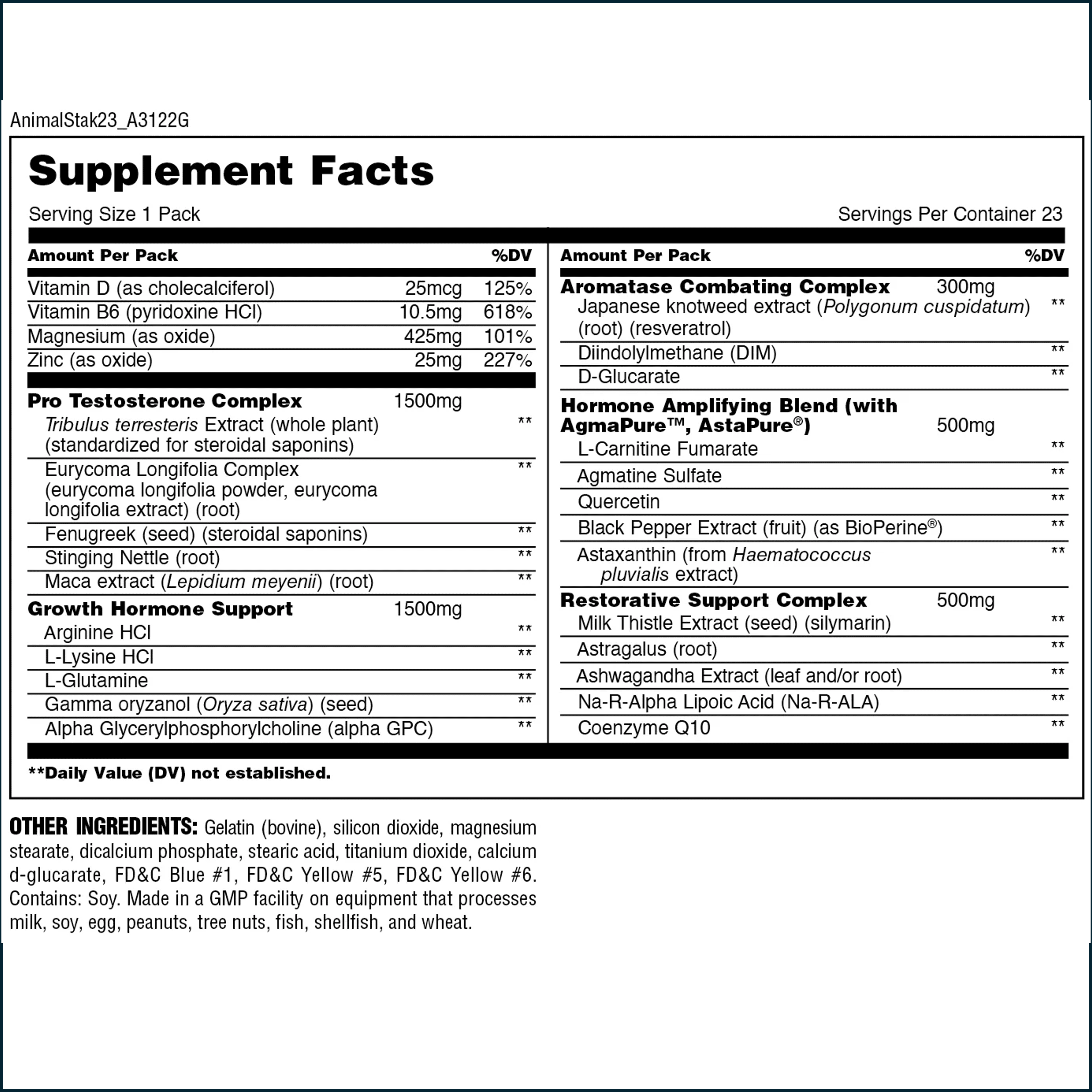 Animal Hormone Booster Stak, 21 Packs