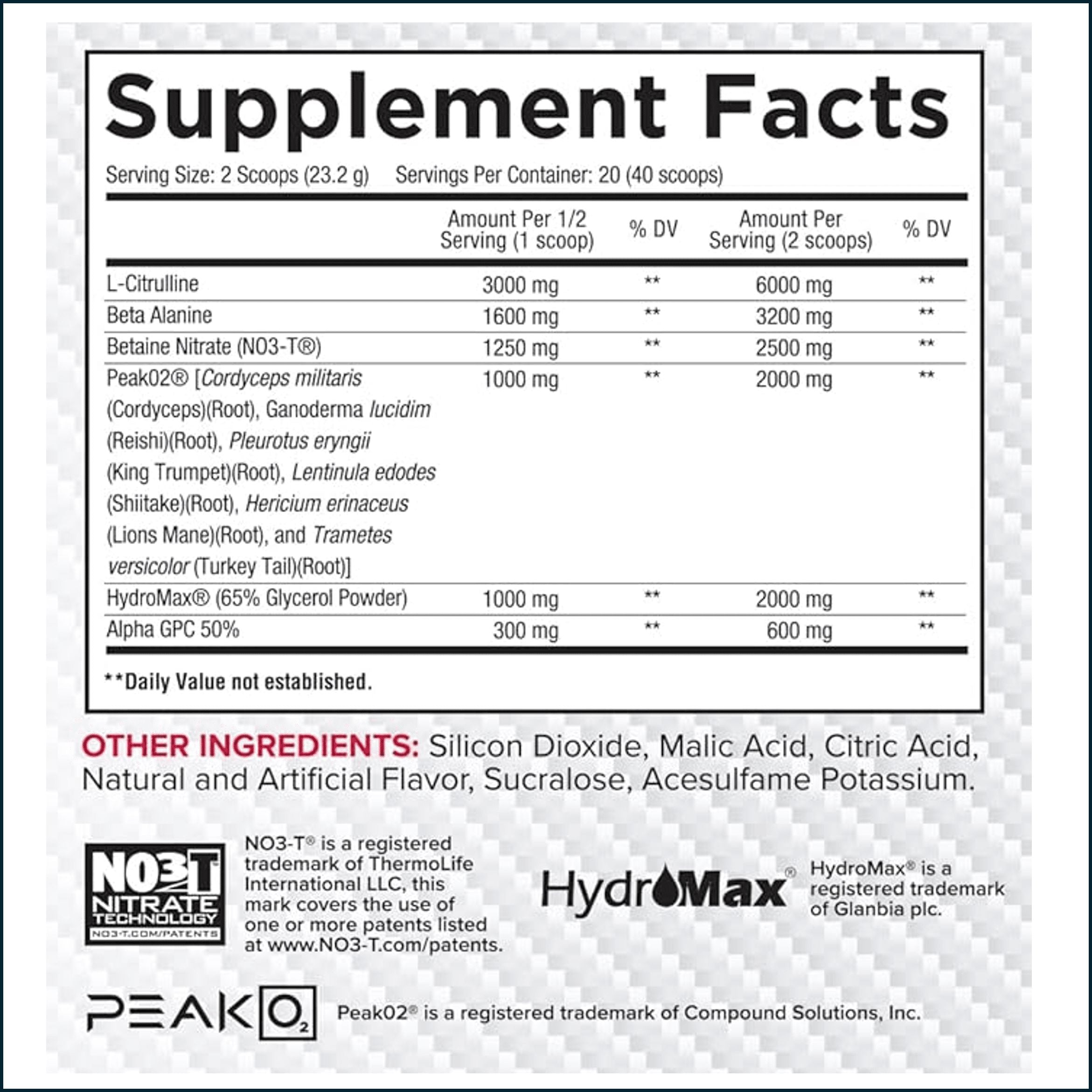 Core Nutritionals Pump Non-Stim Pre-Workout, 20/40 Servings