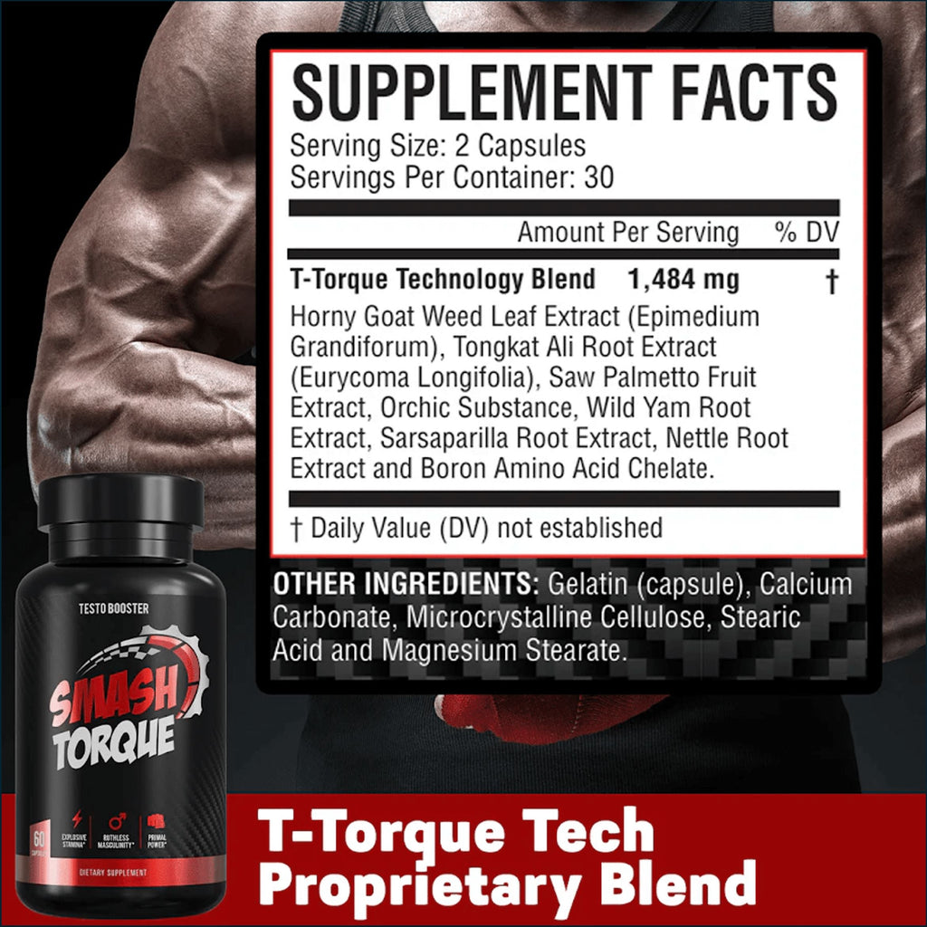 Smash Torque Testo Booster, 60 Capsules