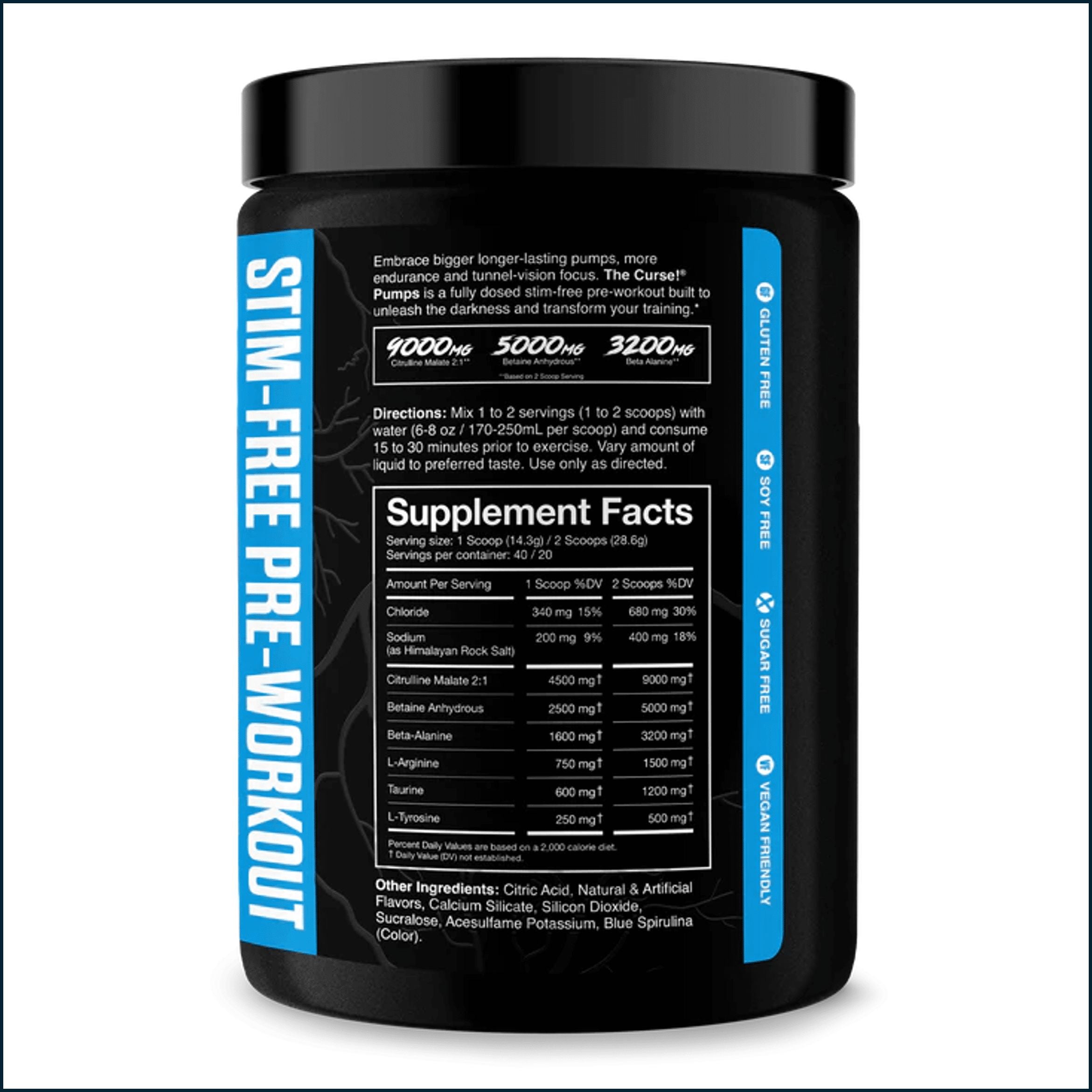 JNX Sports The Curse! Stim-Free Pump, 40 Servings