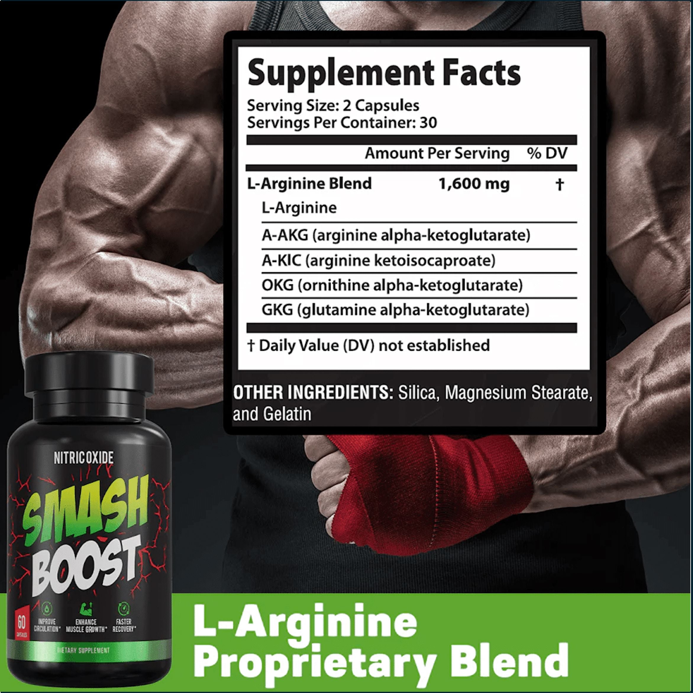Smash Boost Nitric Oxide Booster, 60 Capsules