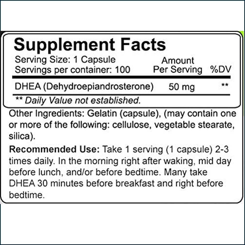 NutraKey DHEA 50mg, 100 Capsules