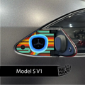 Retro Stripes Tesla Charge Port Wrap | Model S