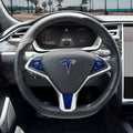 3M Deep Blue Metallic Tesla Steering Wheel Wrap | Model X