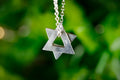 Small Star of David Pendant Necklace — Sterling Silver