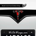 Tartan Plaid Tesla Emblem Decals (Front + Back) | Model S