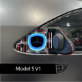 Plaid Performance Mode Tesla Charge Port Wrap | Model S