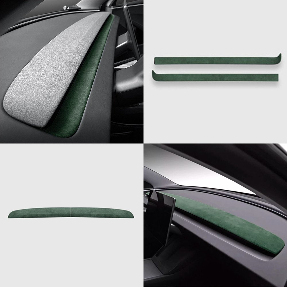 Alcantara Spliced Dash Trim for Tesla Model 3 Highland / Model Y Juniper (2PCS)