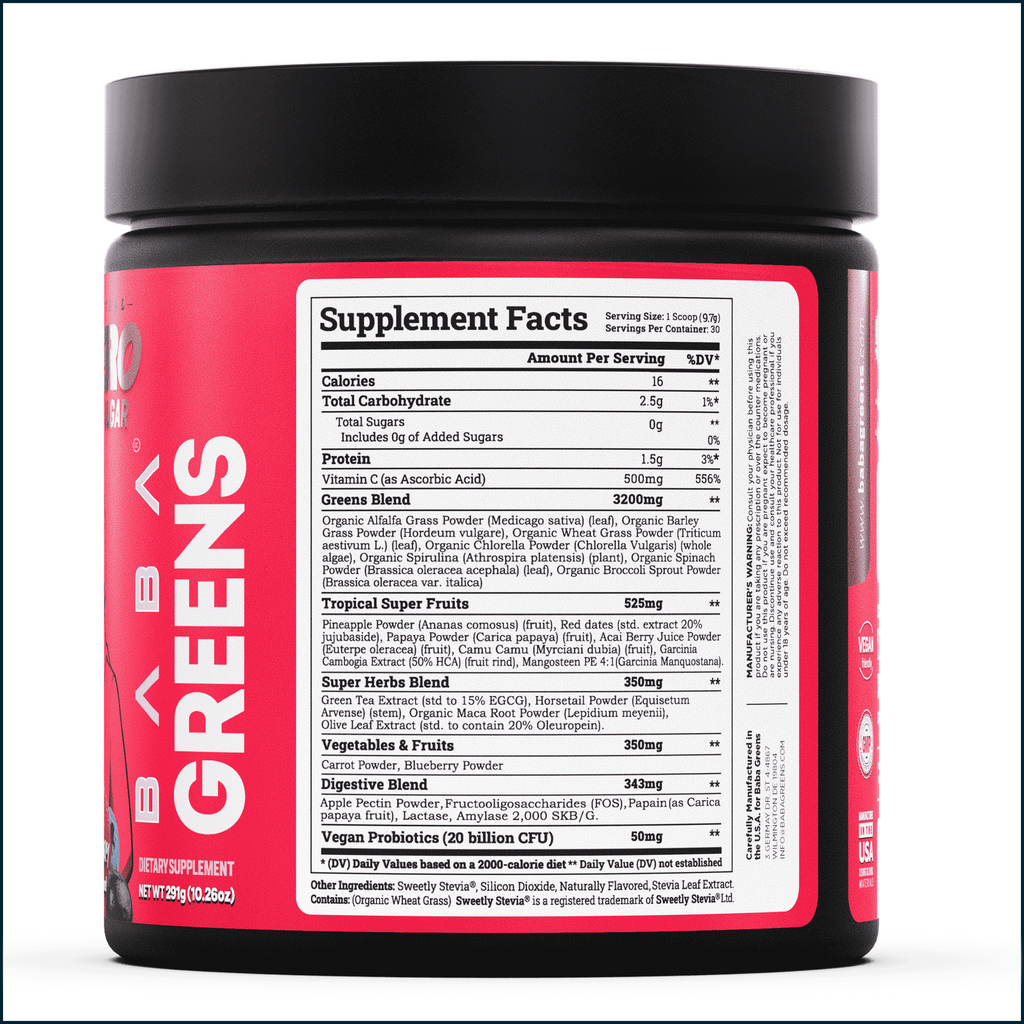 Baba Raw Supergreens Powder, 30 Servings