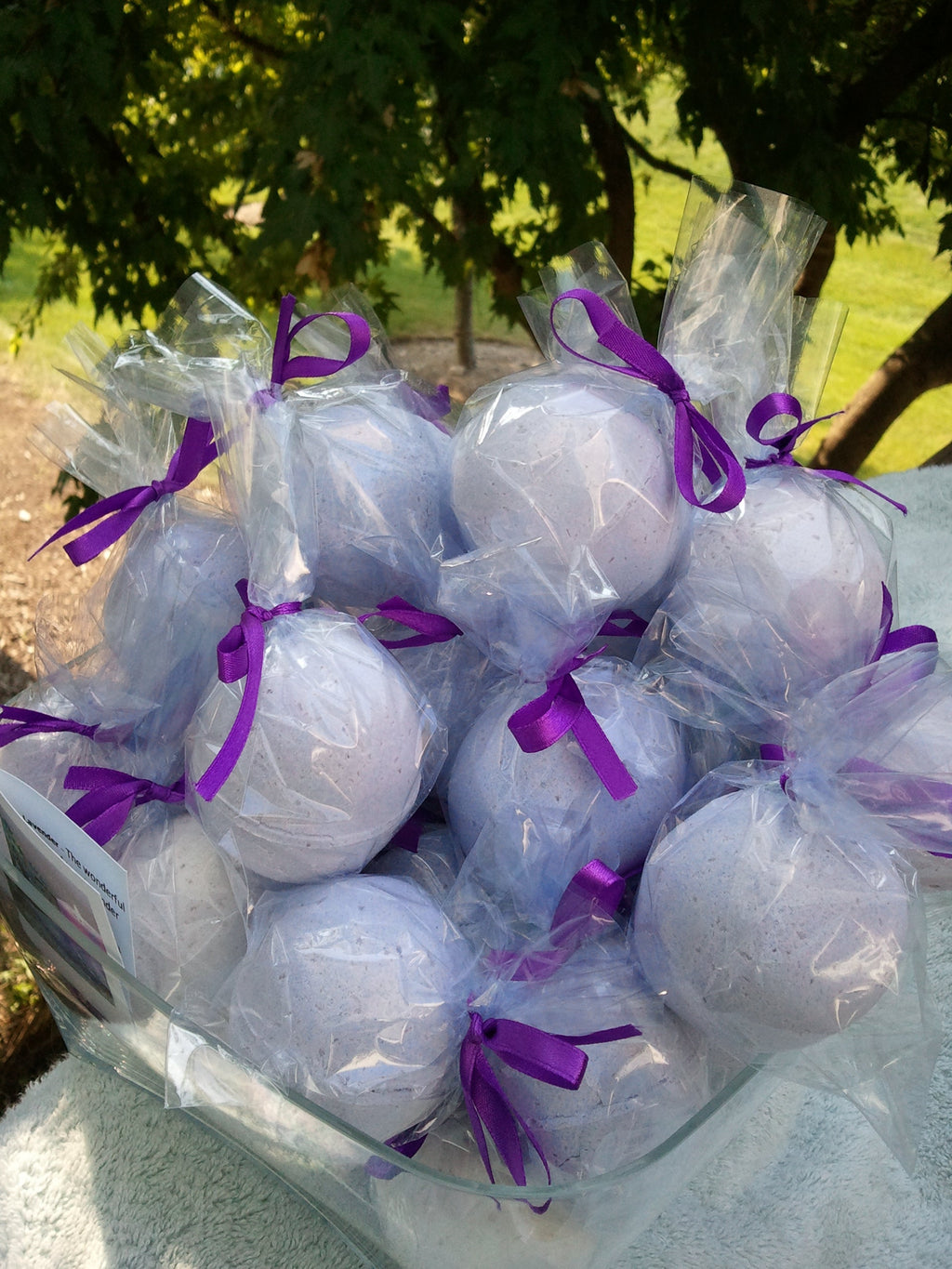 3 bath bombs 5 oz each (Lavender) individually wrapped, bath fizzies, great for dry skin