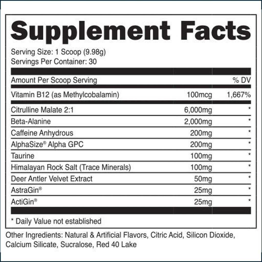 Bucked Up Pre-Workout Powder, 30 Servings