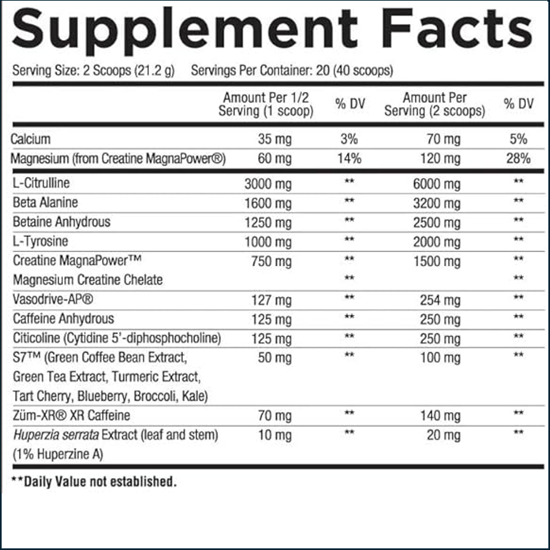 Core Nutritionals Fury Next Generation Pre-Workout, 20/40 Servings