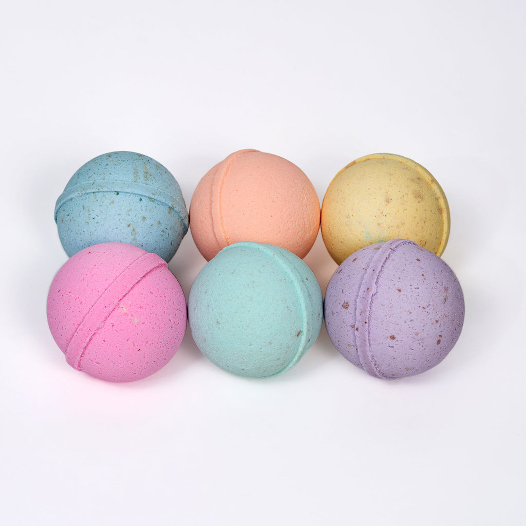 GIFT Set with SEA CREATURES - Bath Bombs with toys inside - 6 Large 5 oz, colorful, moisturizing