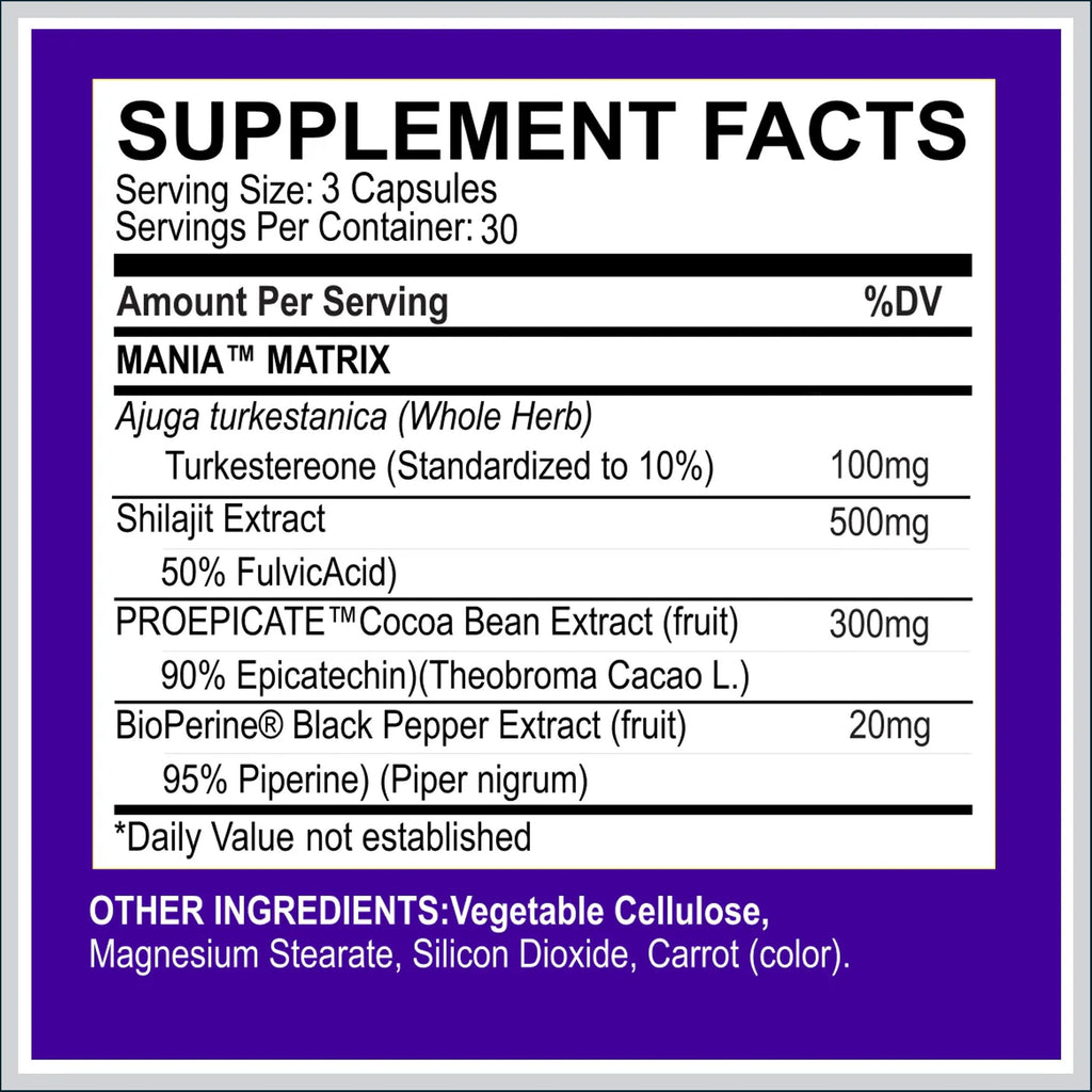 MyoBlox Mania Test Booster, 90 Capsules