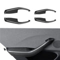 Real Dry Carbon Fiber Door Armrest Cover Overlays for Model 3 Highland