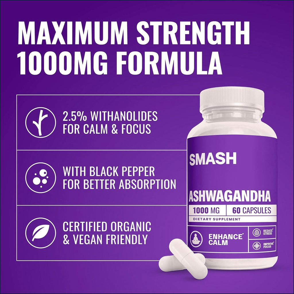Smash Ashwagandha, 60 Capsules